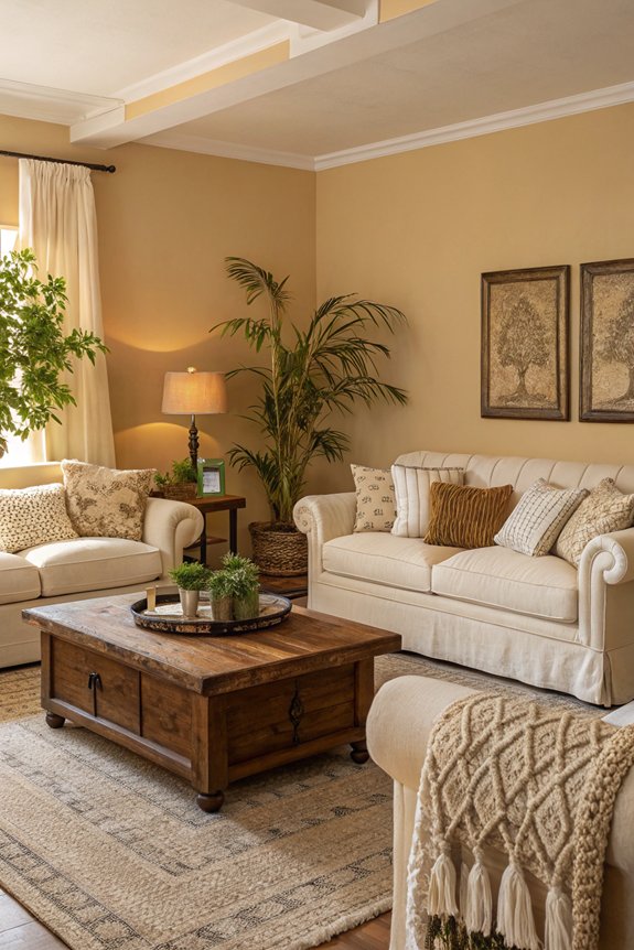 warm beige creates comfort