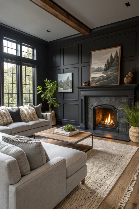 warm charcoal cozy chic