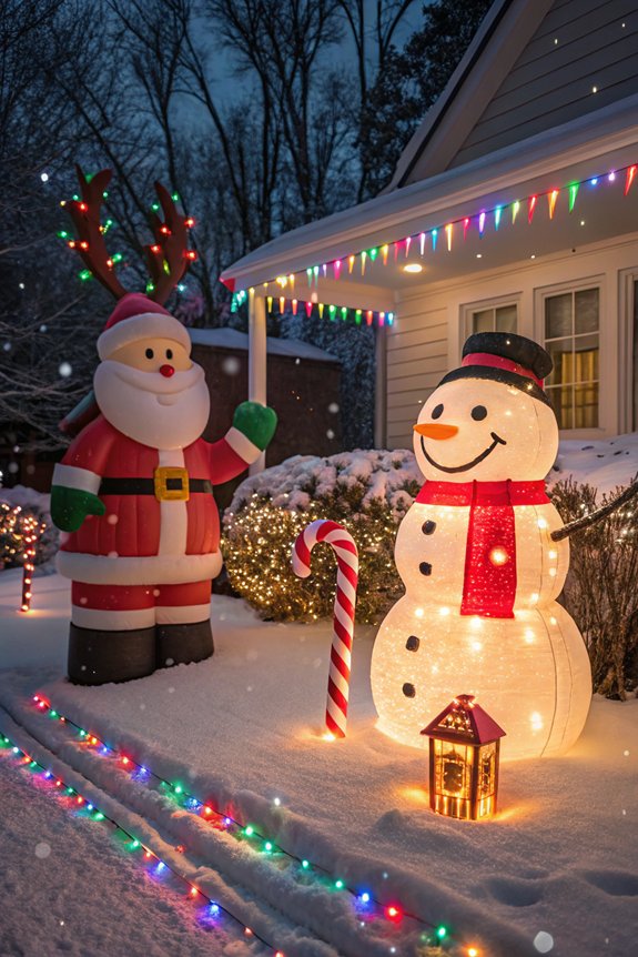 whimsical inflatable holiday decorations