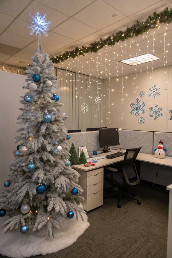 winter wonderland office transformation