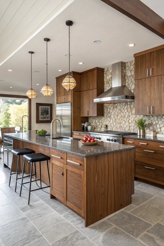 wood metal stone blend